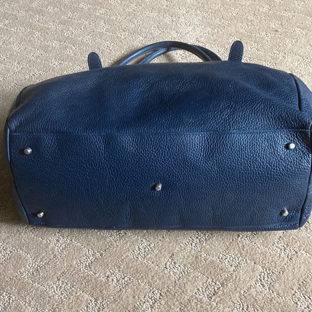 Furla genuine leather shoulder bag handbag purse hobo navy designer luxury - Picture 7 of 17